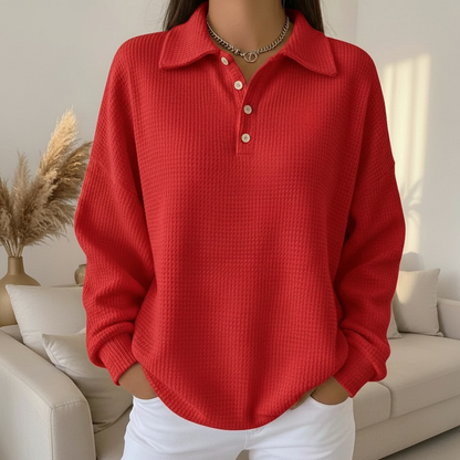 Comfy Knit Polo Sweater