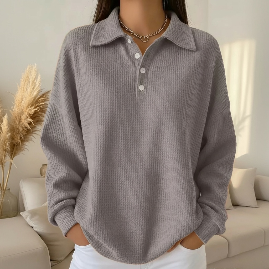 Comfy Knit Polo Sweater
