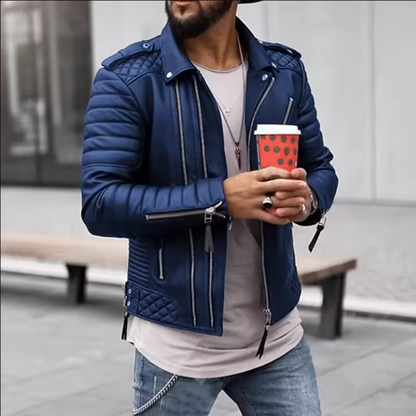 Classic Stylish Men's Leather Coat