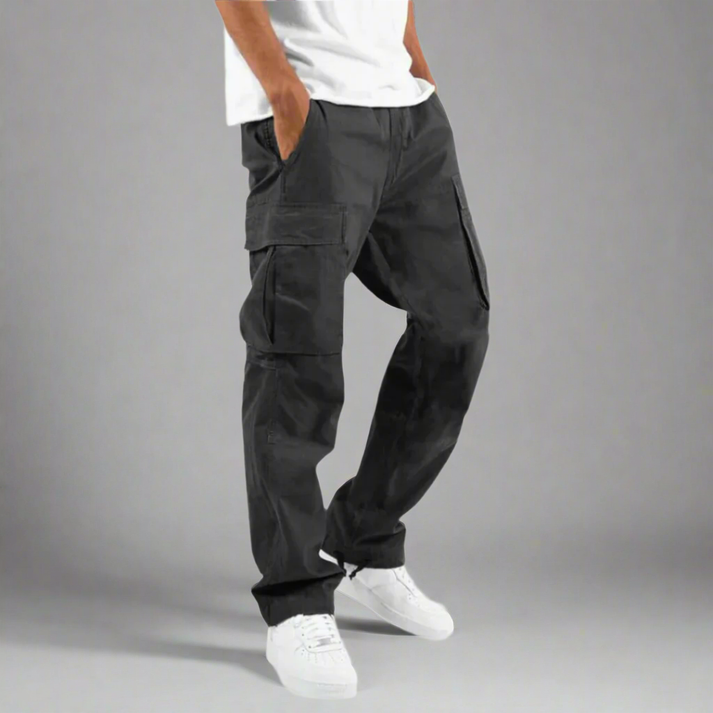 Relaxed Fit Men's Elastic Cargo Pants - OutfitLondon