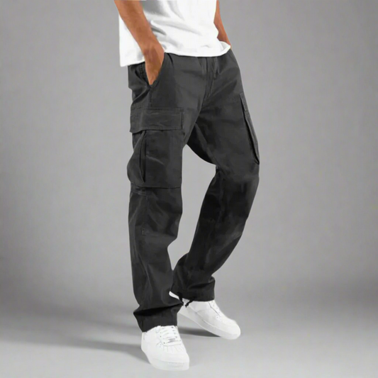Relaxed Fit Men's Elastic Cargo Pants - OutfitLondon