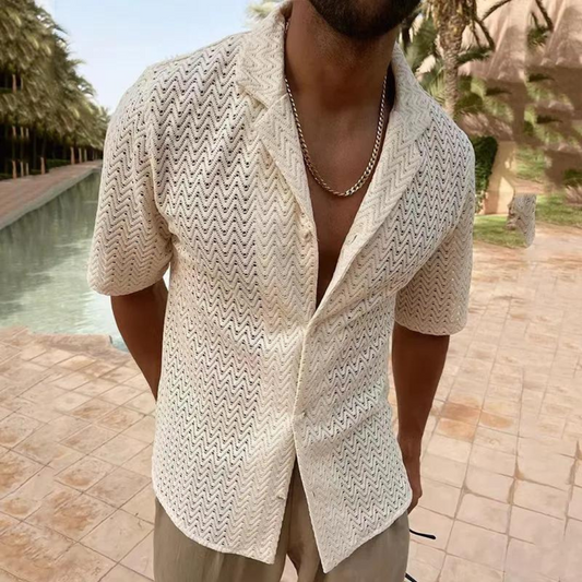 Lightweight Summer Knit Shirt for Men - OutfitLondon