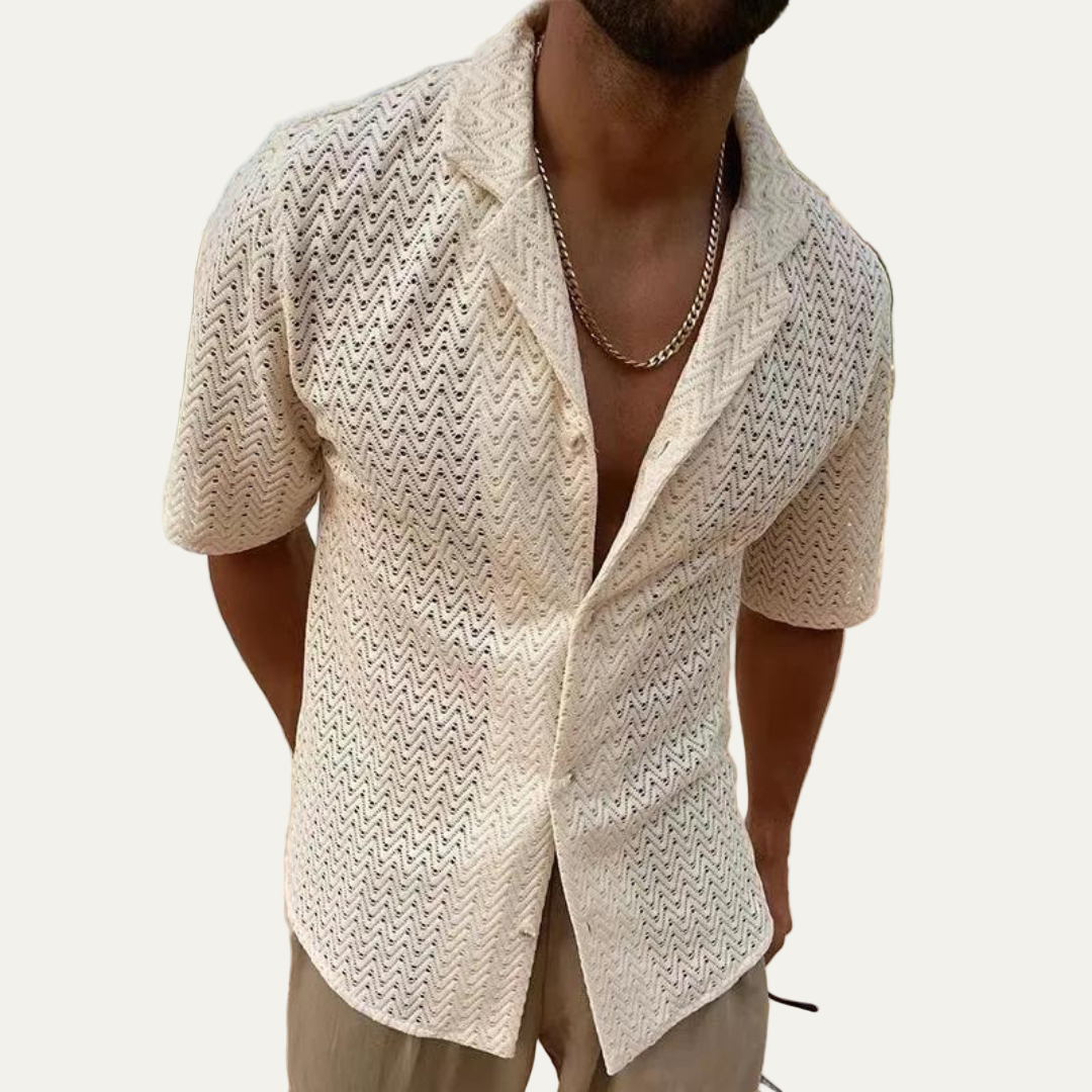 Men's Stripe Casual Summer Shirt - OutfitLondon