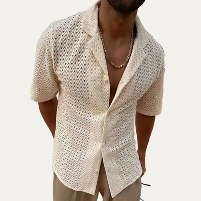 Men's Stripe Casual Summer Shirt - OutfitLondon