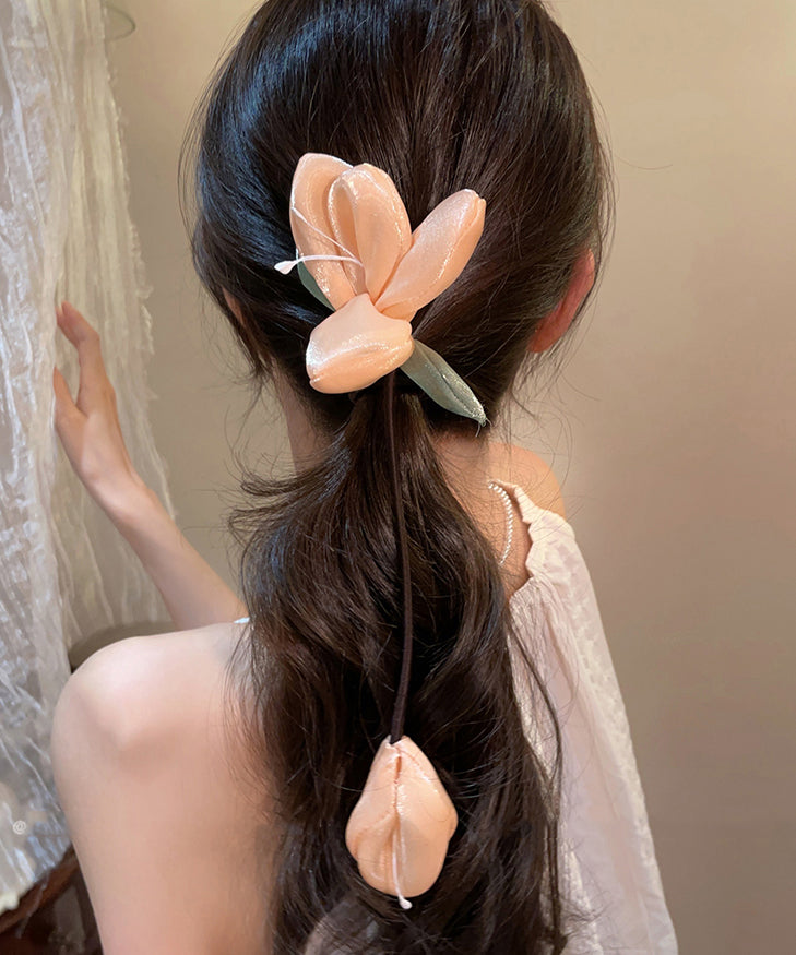 Women's Woven Orange Hairband With Charm - OutfitLondon
