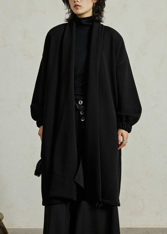 Women's Organic Cotton Long Coat Turtleneck Plus Size - OutfitLondon