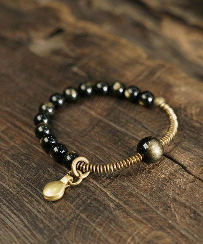 Alloy Charm Bracelet Glass Statement Jewelry For Women Everyday Wear - OutfitLondon