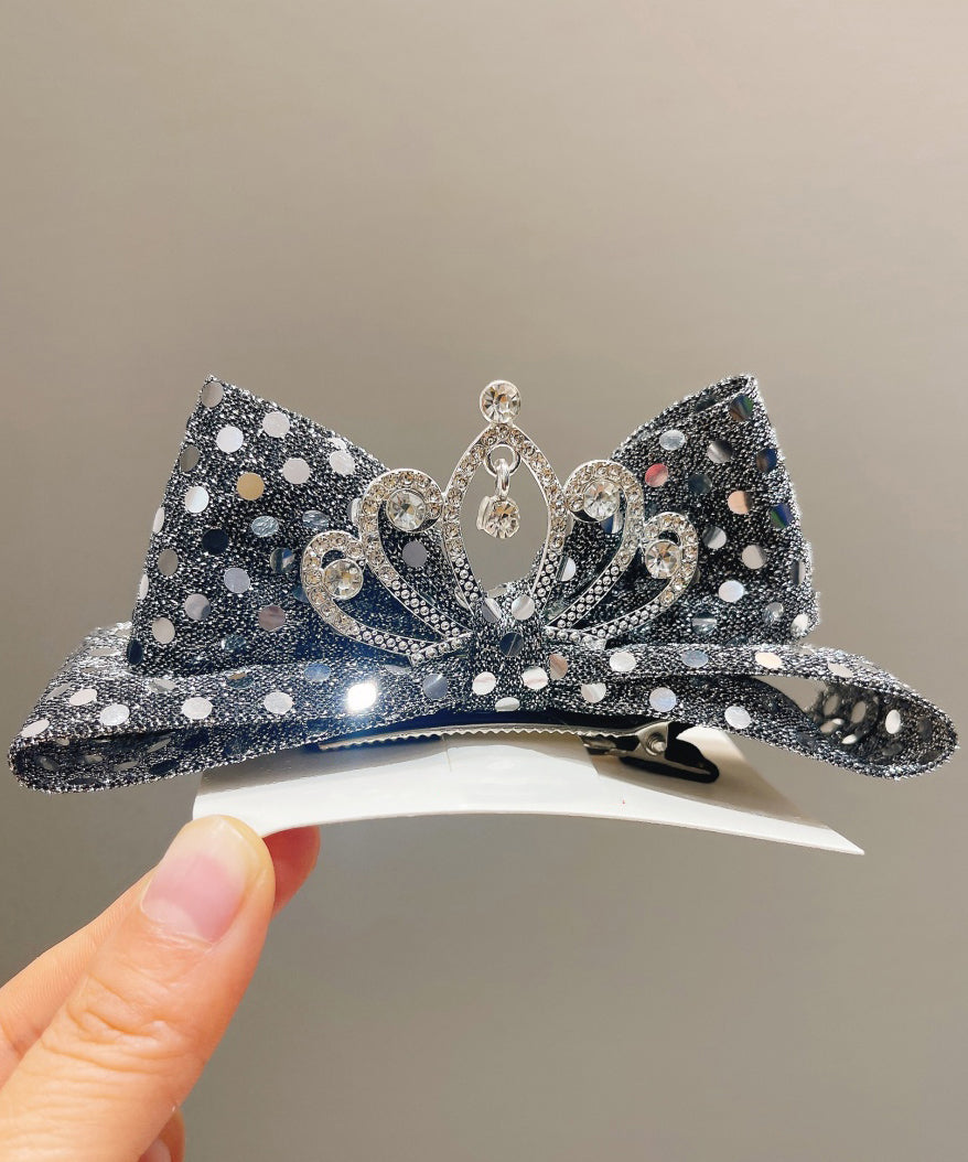 Girls Hairpin Black Alloy Zircon Sparkly - OutfitLondon