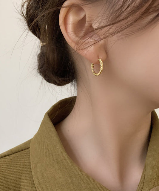 Women's Copper Hoop Earrings Small 1.2cm Everyday Chic - OutfitLondon