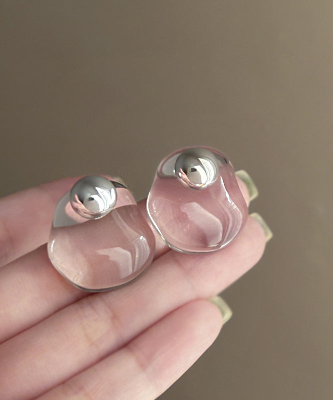 Women's Crystal Stud Earrings 12mm - OutfitLondon