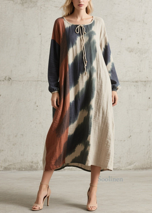 Women's Tie-Dye Cotton Maxi Dress - OutfitLondon