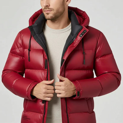 Men's Down Hooded Winter Jacket