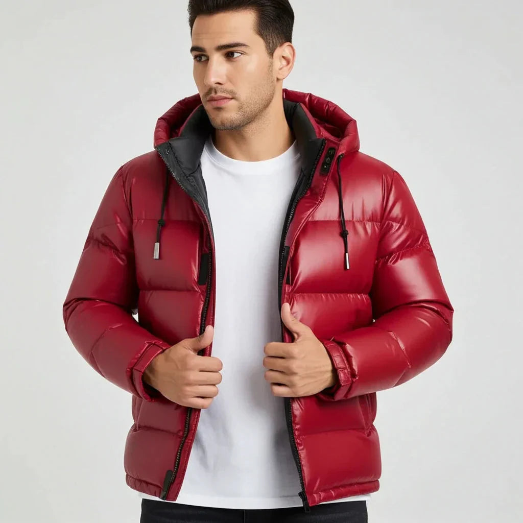 Men's Down Hooded Winter Jacket