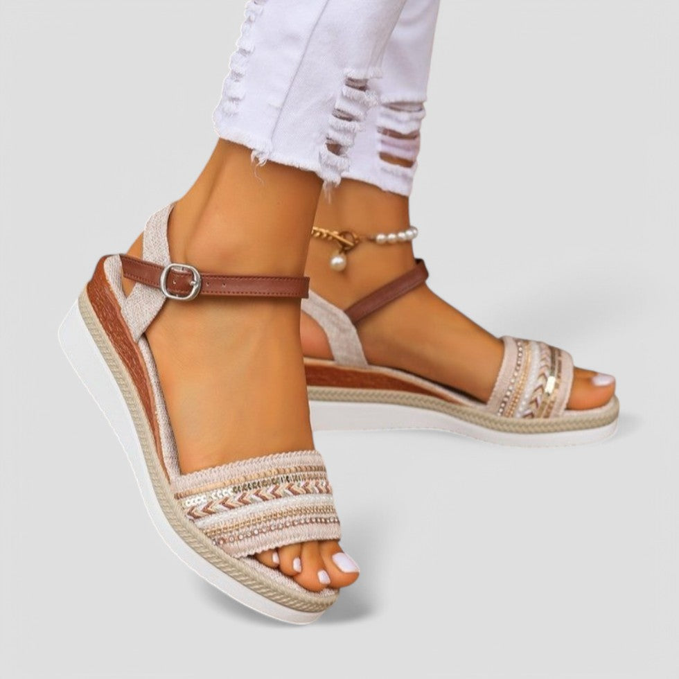 Fashionable Woven High Heel Sandals - OutfitLondon