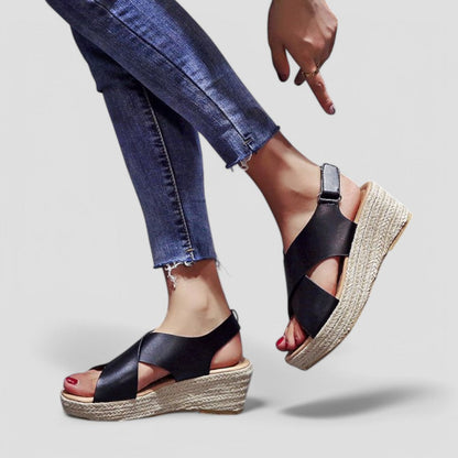 Comfortable Arch Support Sandals with Wide Cross Strap