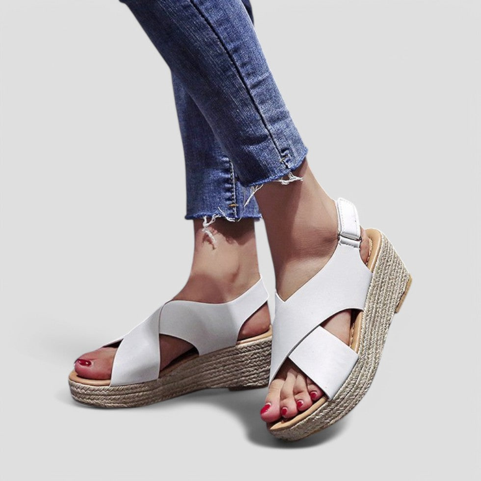 Comfortable Arch Support Sandals with Wide Cross Strap