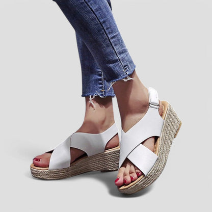 Comfortable Arch Support Sandals with Wide Cross Strap