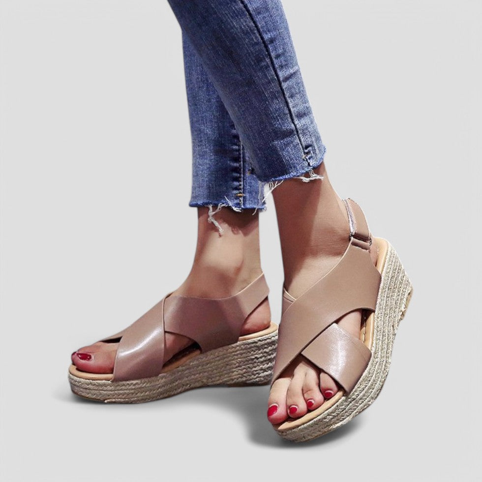 Comfortable Arch Support Sandals with Wide Cross Strap