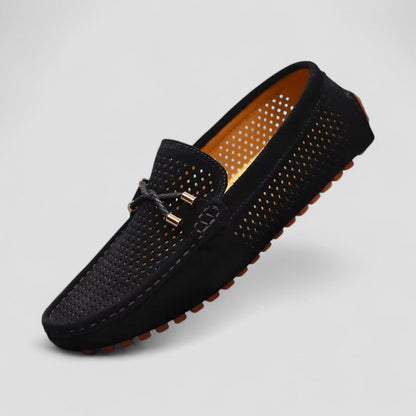 Comfortable Airy Leather Slip On Shoes for Men - OutfitLondon