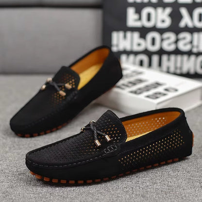 Comfortable Airy Leather Slip On Shoes for Men