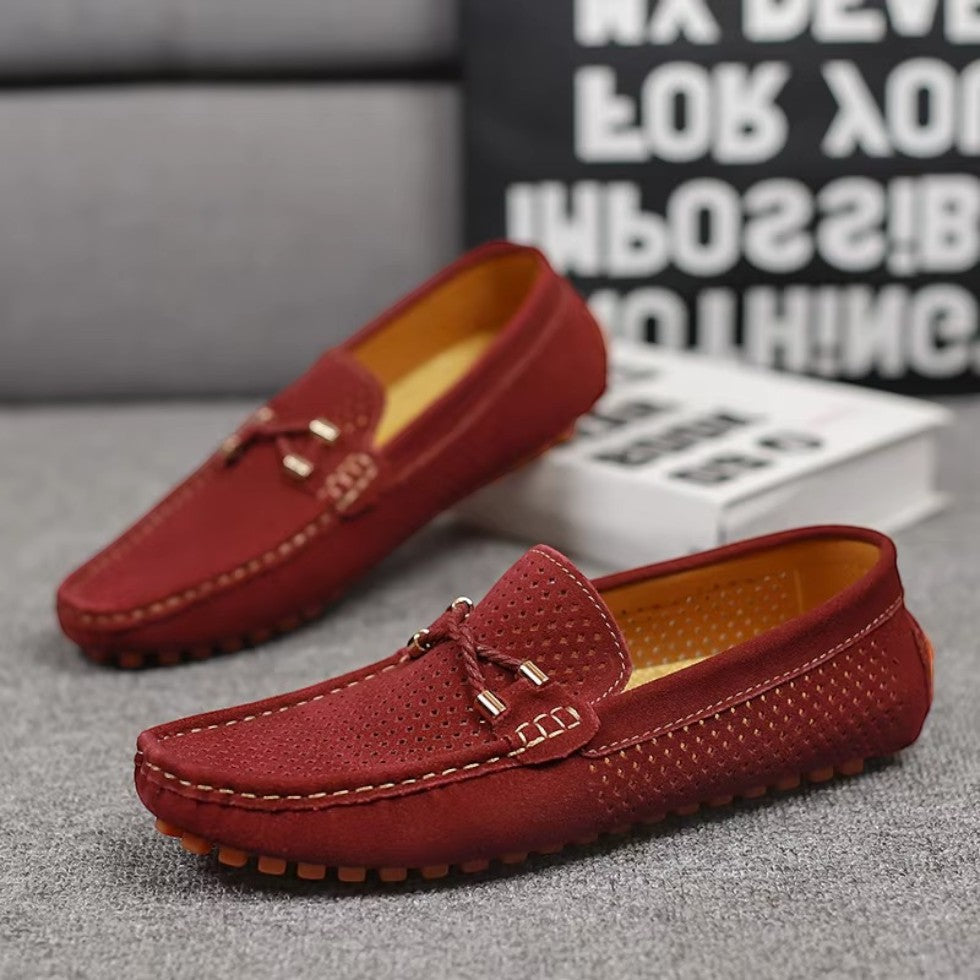 Comfortable Airy Leather Slip On Shoes for Men
