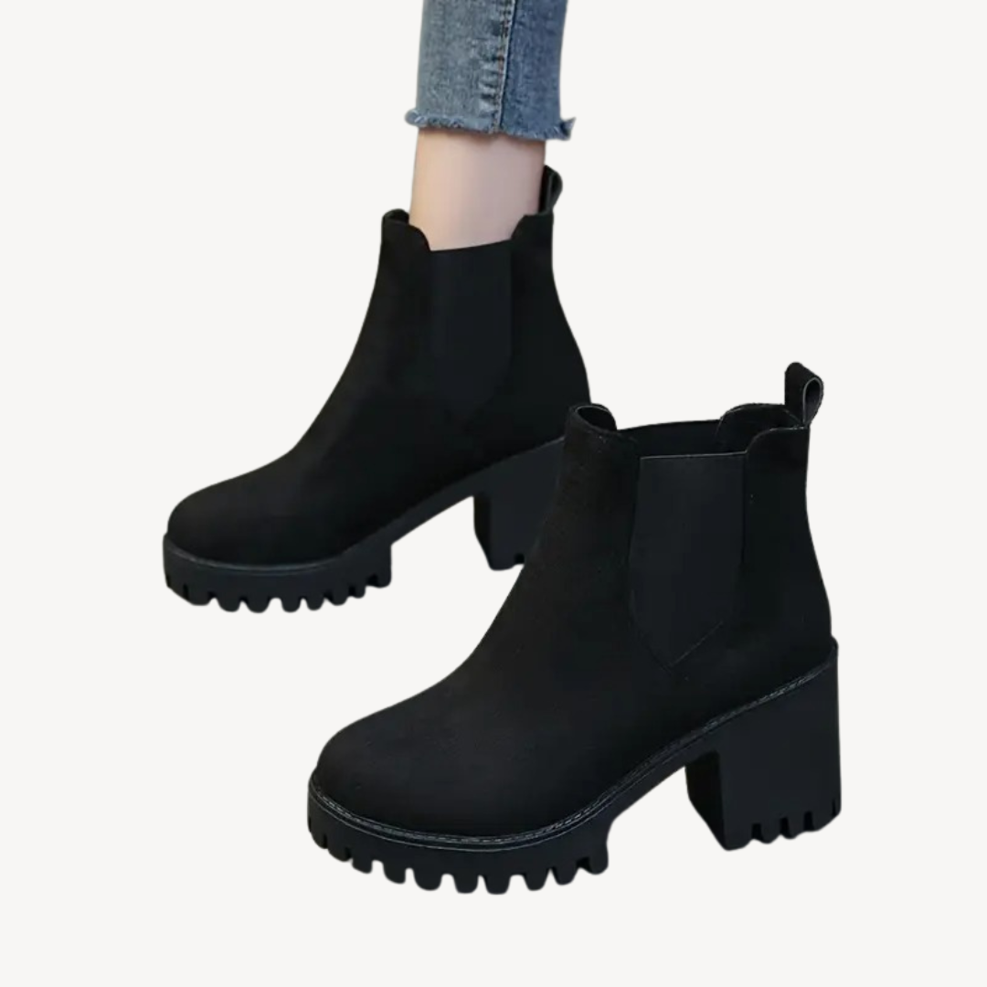 Ladies' Comfortable Block Heel Ankle Boots