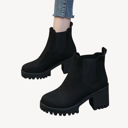 Ladies' Comfortable Block Heel Ankle Boots