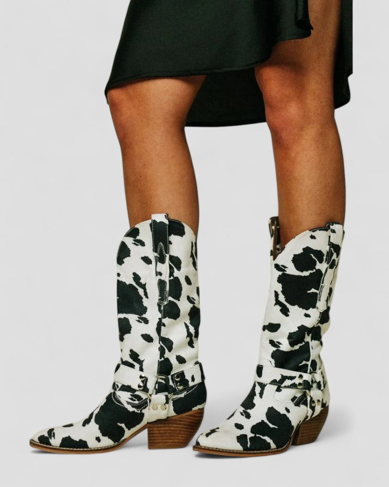 Comfortable Western Cowgirl Ankle Boots for Women - OutfitLondon