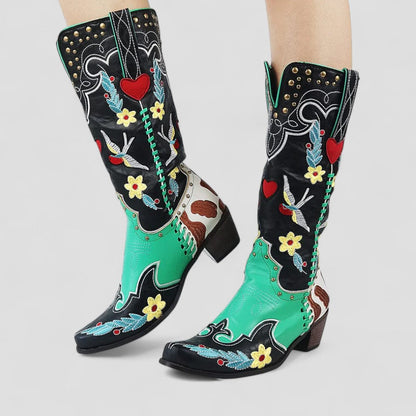 Comfortable Stitched Country Riding Boots for Women - OutfitLondon