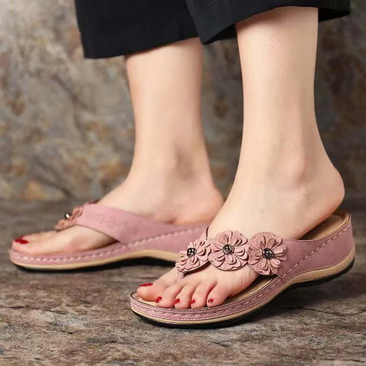 Comfortable Floral Women's Flip Flop Sandals