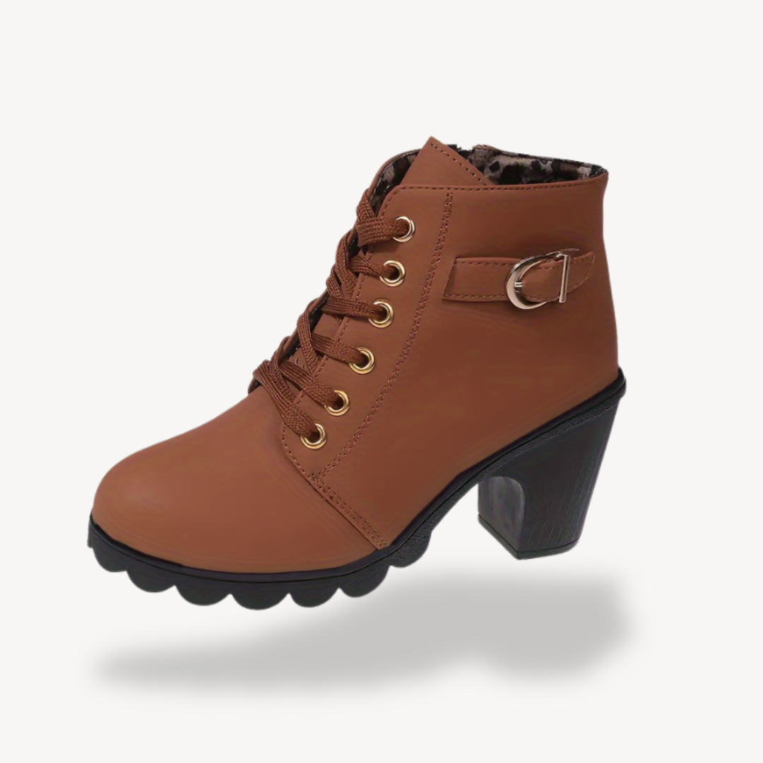 Ladies Fancy Ankle High Heel Boots