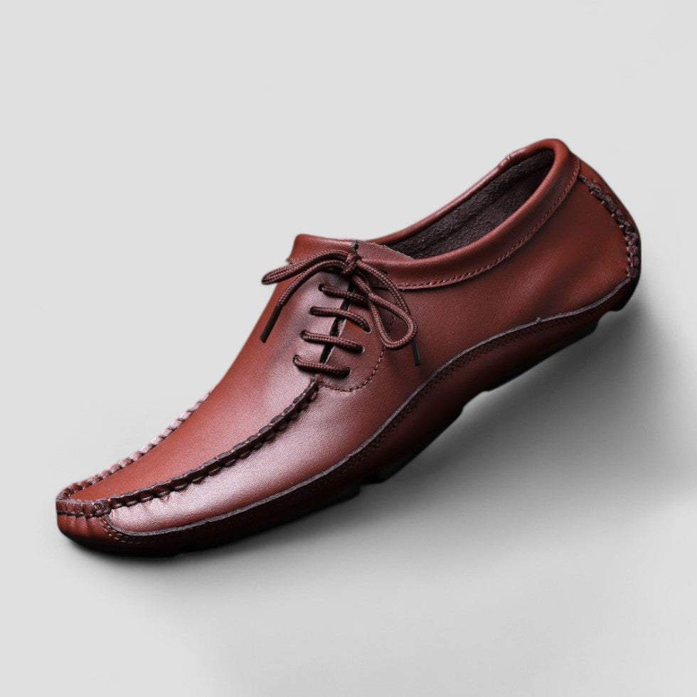 Comfortable Men's Leather Slip On Shoes with Cushion Insole