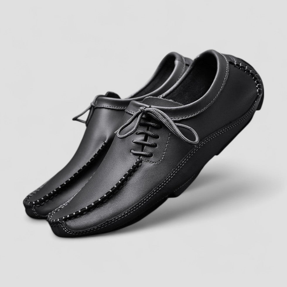 Comfortable Men's Leather Slip On Shoes with Cushion Insole