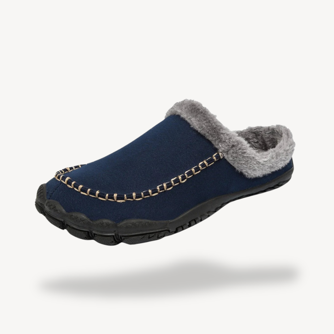 Soft Men's Fuzzy Moccasin Slippers - OutfitLondon