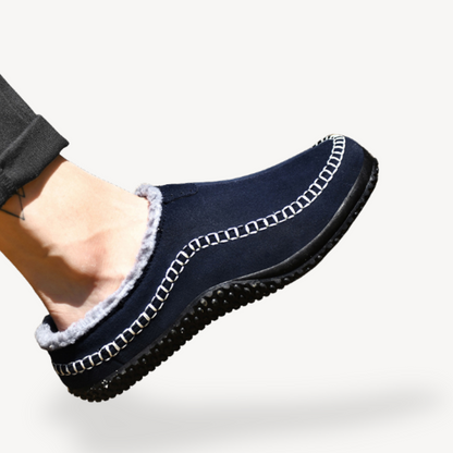 Soft Men's Fuzzy Moccasin Slippers