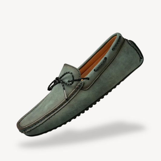 Rugged Leather Casual Loafers - OutfitLondon