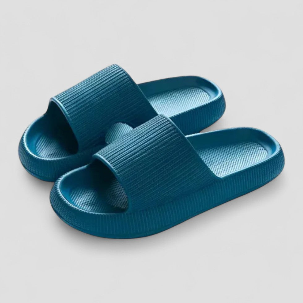 Comfortable High Heel Foam Slides Shoes - OutfitLondon