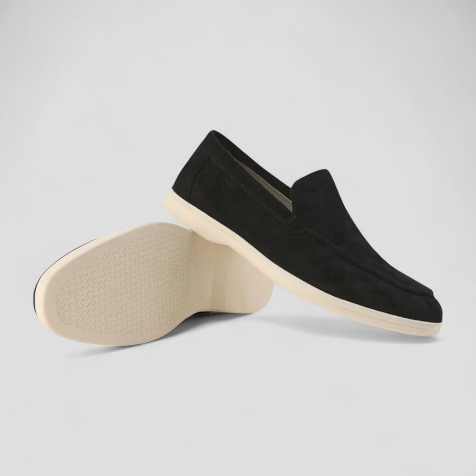 Men's Leather Comfort Slip On Shoes - OutfitLondon