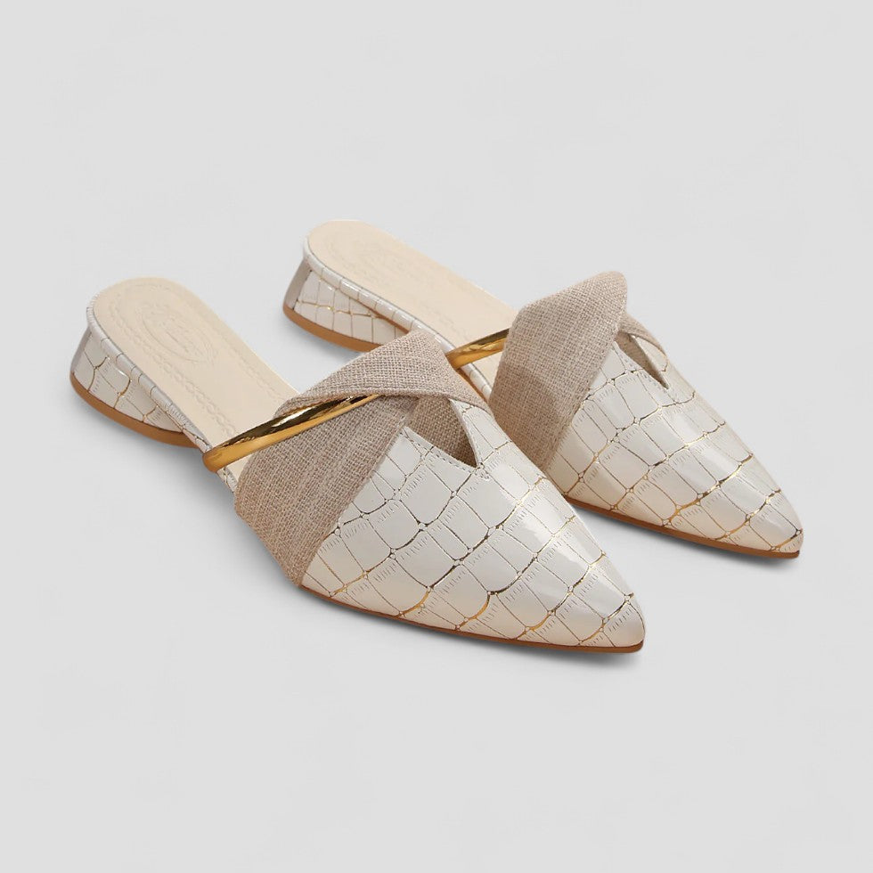 Ladies Fashionable Reptile Print Slipper Shoes