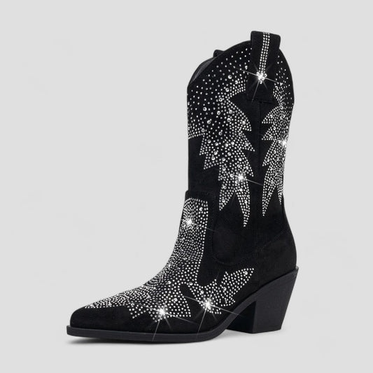 Comfortable Ladies Embellished Country Boots - OutfitLondon