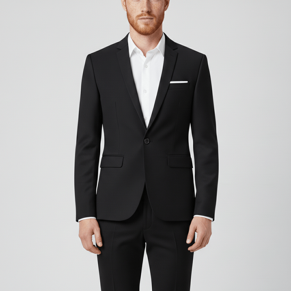 Classic Fit One Button Blazer with Pocket Details
