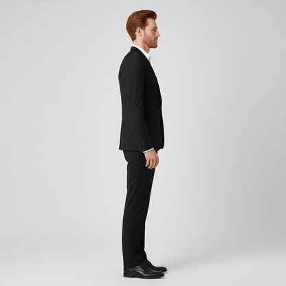Classic Fit One Button Blazer with Pocket Details