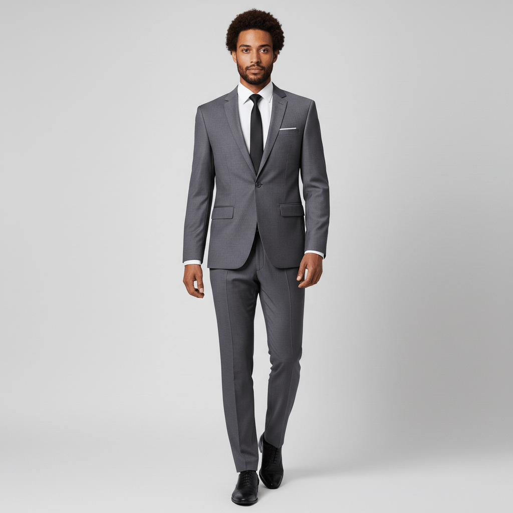 Classic Fit One Button Blazer with Pocket Details