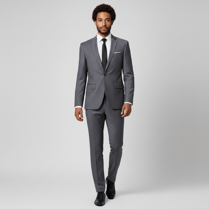 Classic Fit One Button Blazer with Pocket Details