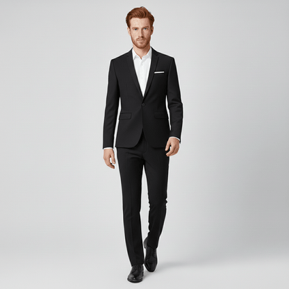 Classic Fit One Button Blazer with Pocket Details