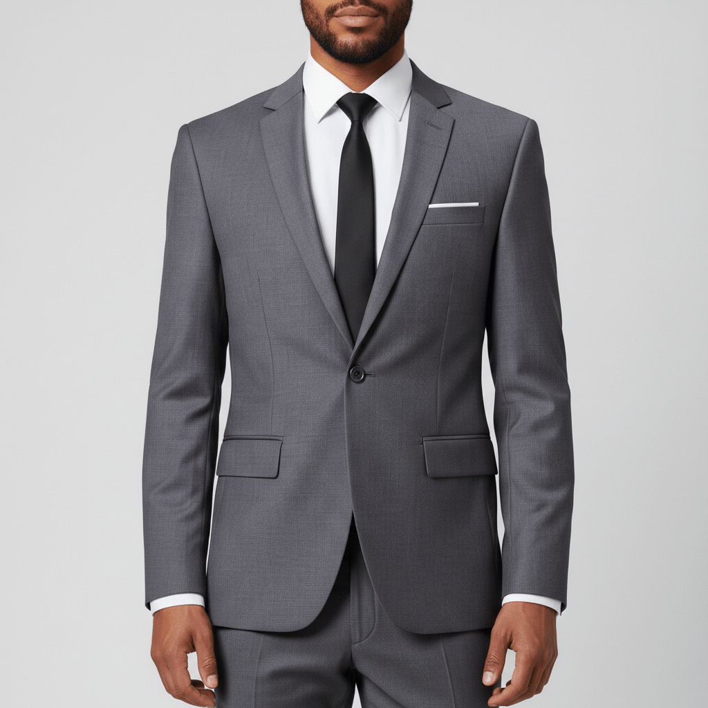 Classic Fit One Button Blazer with Pocket Details - OutfitLondon