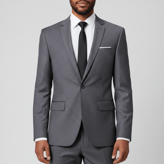 Classic Fit One Button Blazer with Pocket Details - OutfitLondon
