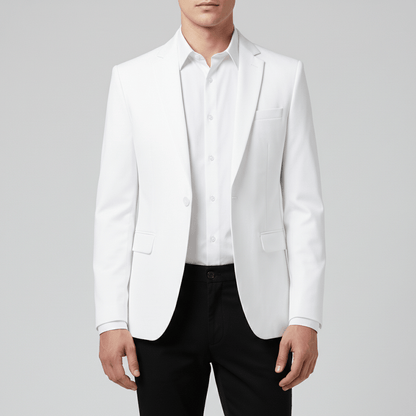 Classic Fit One Button Blazer with Pocket Details