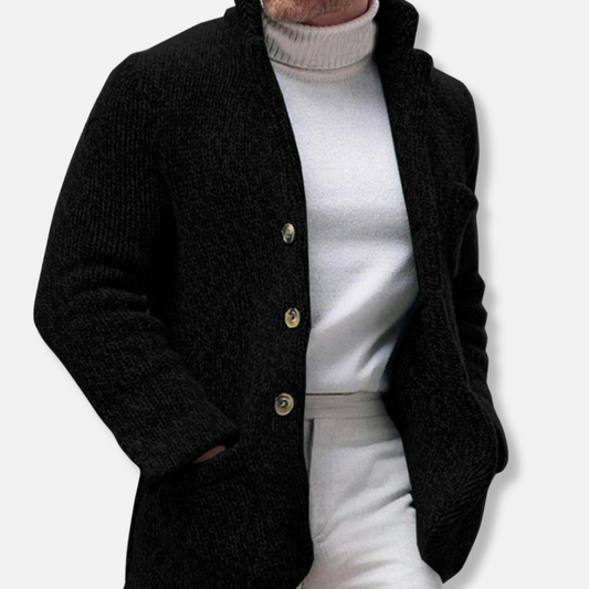 Slim Fit Knitted Winter Coat - OutfitLondon