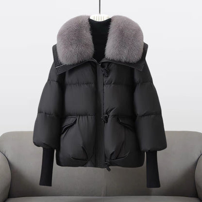Warm Short Padded Parka Coat for Women - OutfitLondon